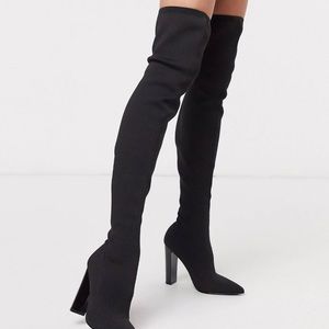 ASOS thigh high sock boots